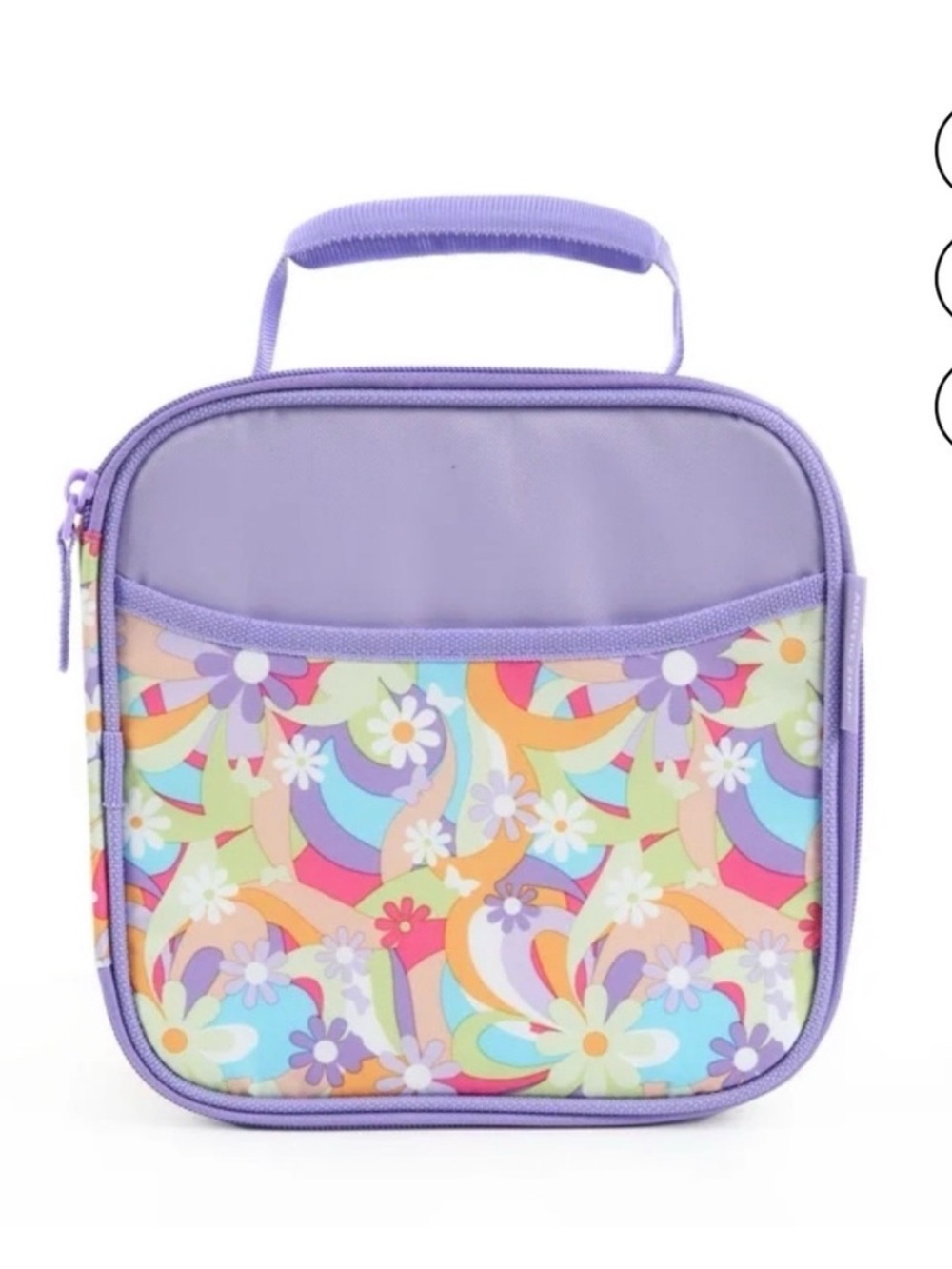 Arctic Zone Lunch Box Set Purple Floral Insulated w Bottle & Container NWT - Picture 6 of 10